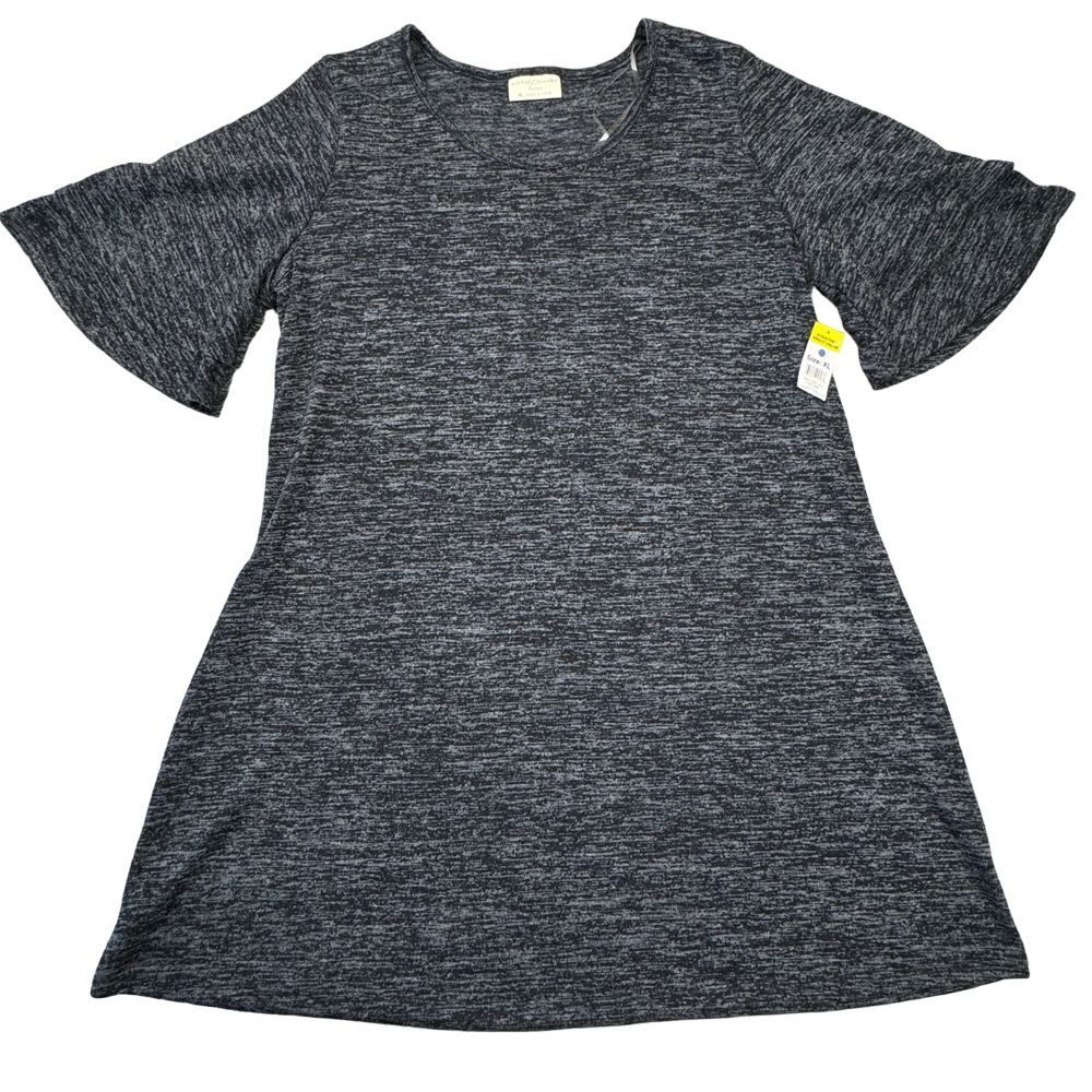 Bobbie Brooks BRAND NEW Dress Size XL Tunic Style Charcoal Grey